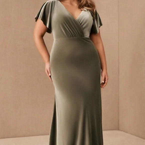 Jenny Yoo Dresses New Bhldn Jenny Yoo Ellis Velvet Open Back